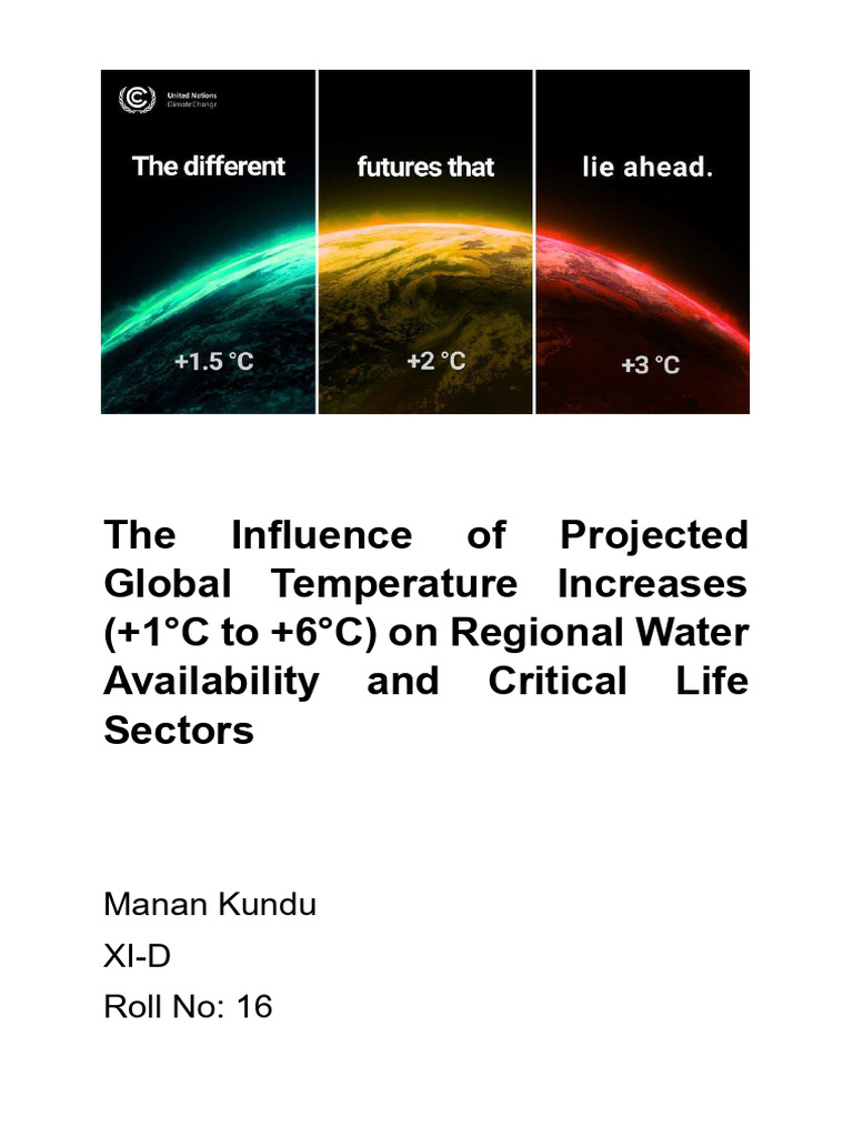 Global Temperature Rise and Water Impact | PDF | Water | Climate Change