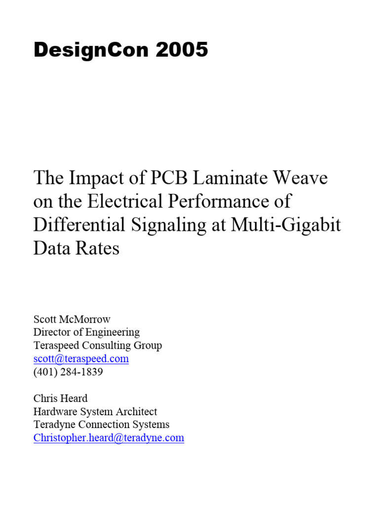 PCB Laminate Weave Effects on Signal Performance | PDF | Printed ...