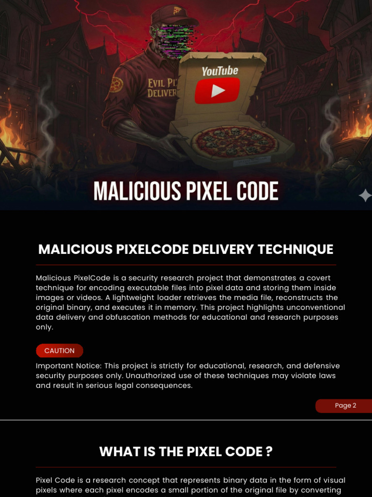 Malicious PixelCode Delivery Method | PDF | Code | Video