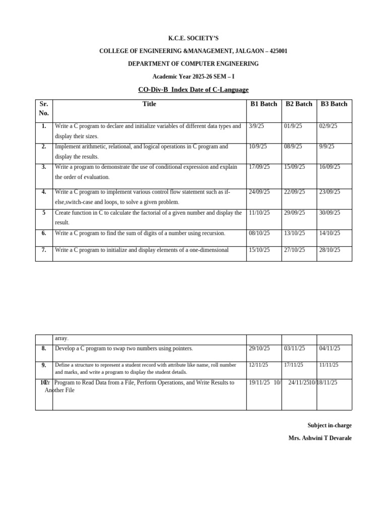 Index Date ATD | PDF