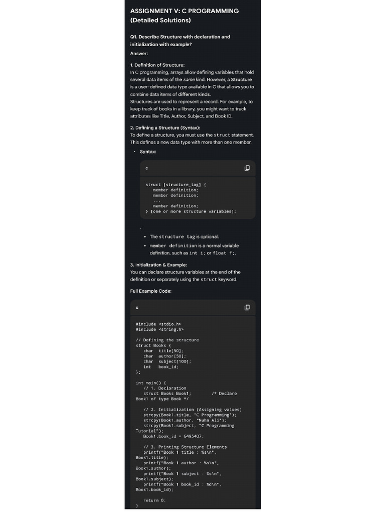 C Programming Ass 5 | PDF