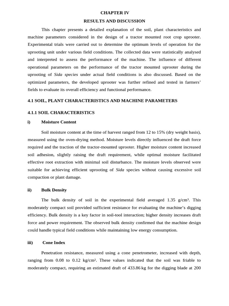 Tractor-Mounted Uprooter Performance Analysis | PDF | Soil | Stress ...