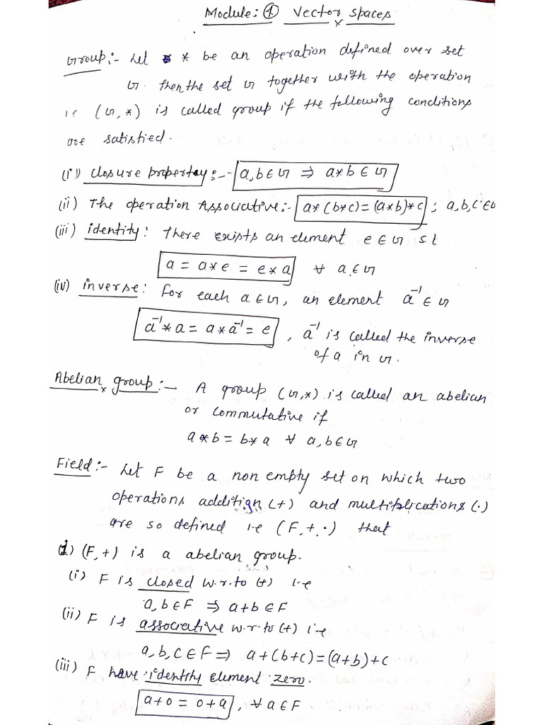 Module 4 Vector Space | PDF