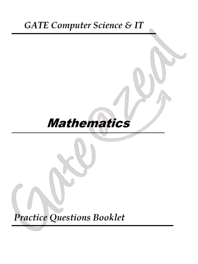 GATE Mathematics Practice Questions | PDF | Mathematical Relations ...