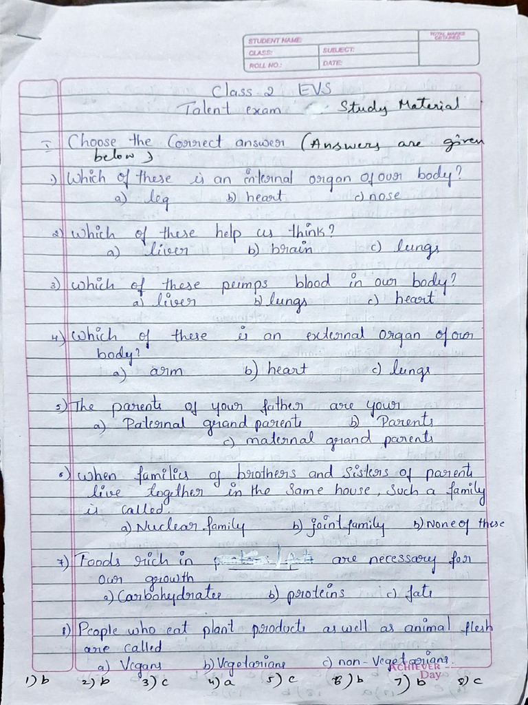 Class 2 EVS Study Material BVMTE | PDF