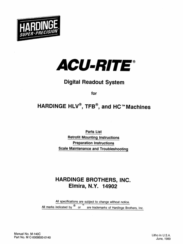 Acu-Rite DRO | PDF