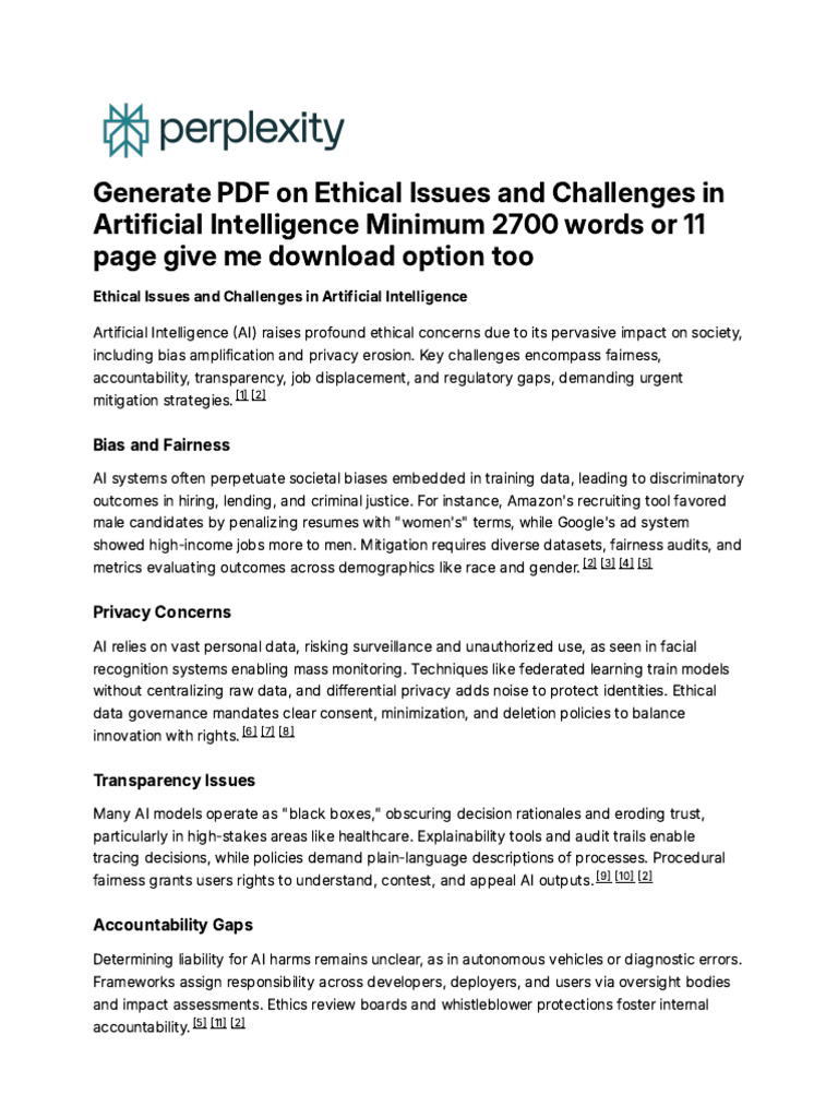 Ethical Challenges in Artificial Intelligence | PDF | Artificial ...