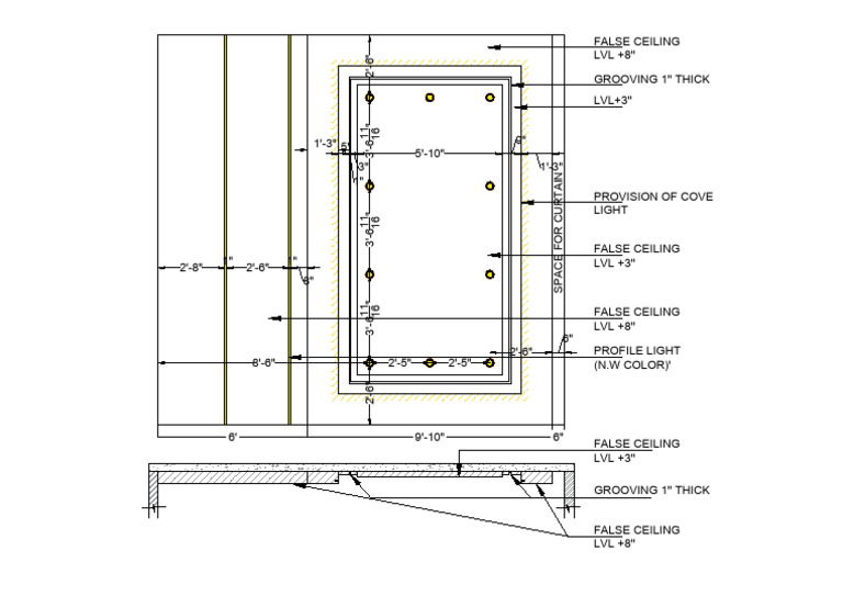 False Ceiling and Lighting Specifications | PDF