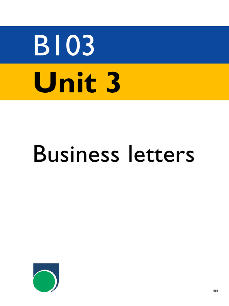 Business Letter Writing Guide | PDF | Communication | Proofreading