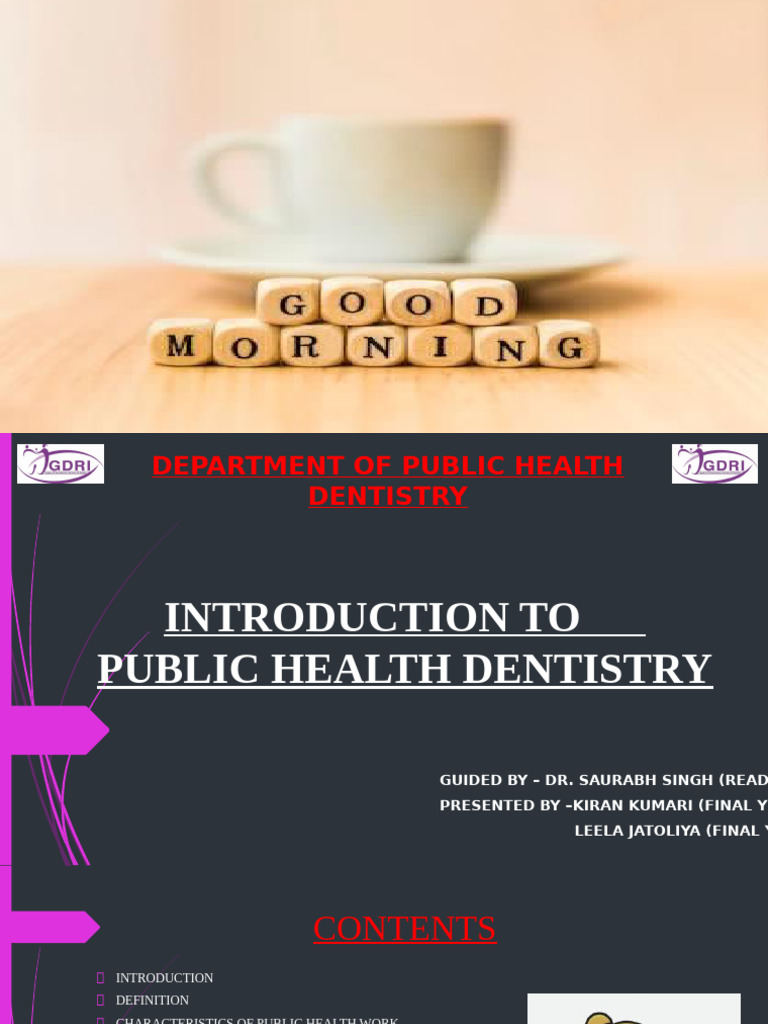 Overview of Public Health Dentistry | PDF | Dentistry | Public Health