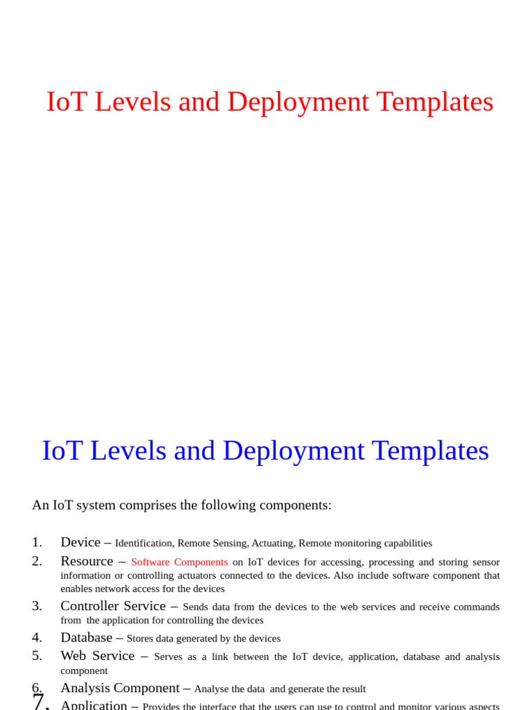 UNIT 1 IoT Levels and Templates | PDF | Gyroscope | Internet Of Things