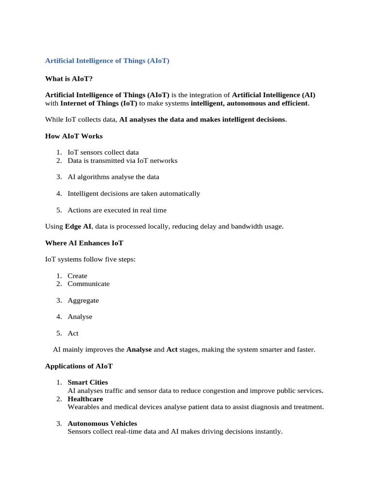 Understanding Artificial Intelligence of Things | PDF