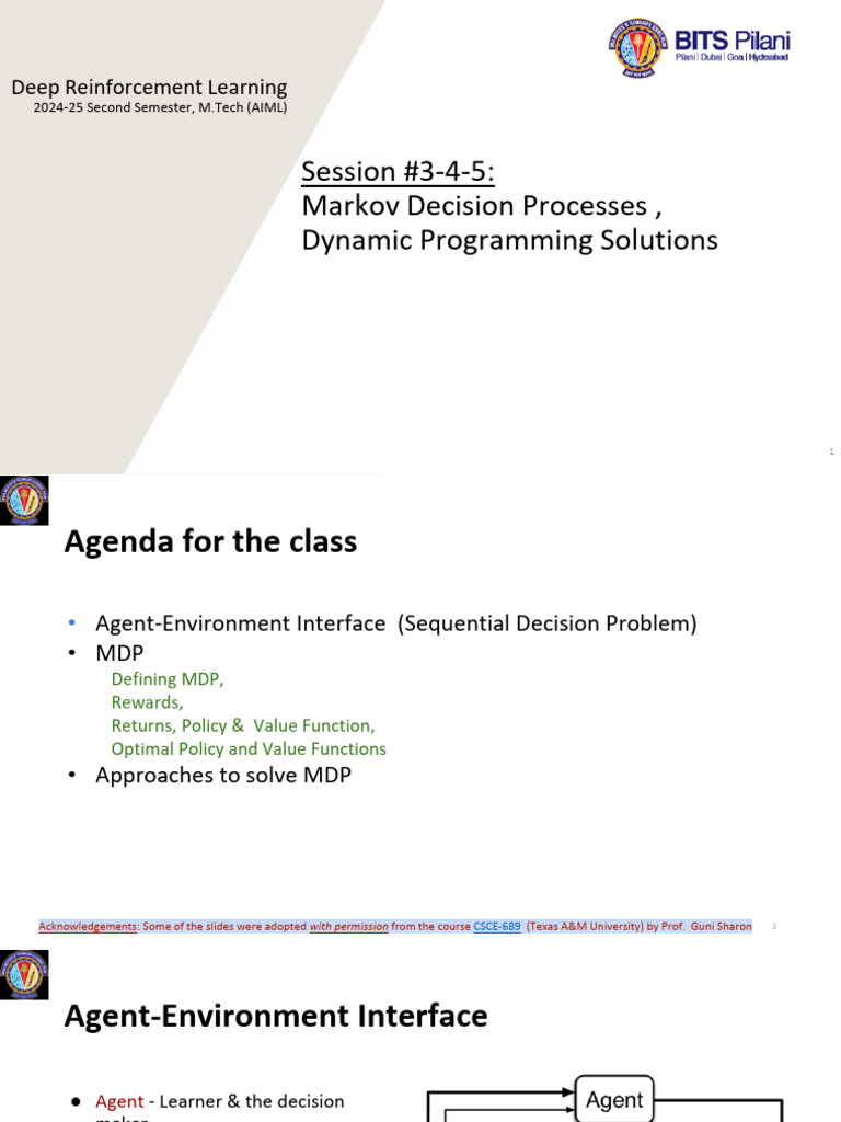 Deep Reinforcement Learning: MDPs Explained | PDF