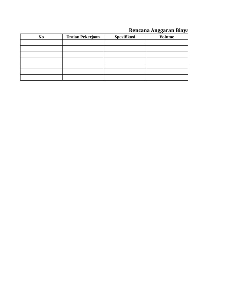 Format RAB Rapih | PDF
