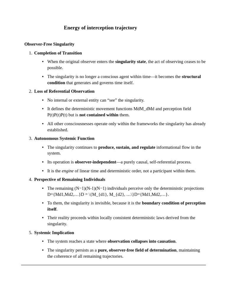 Energy of Interception Trajectory | PDF | Determinism | Causality
