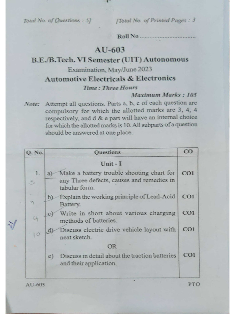 Aee June 2023 Exam Paper | PDF