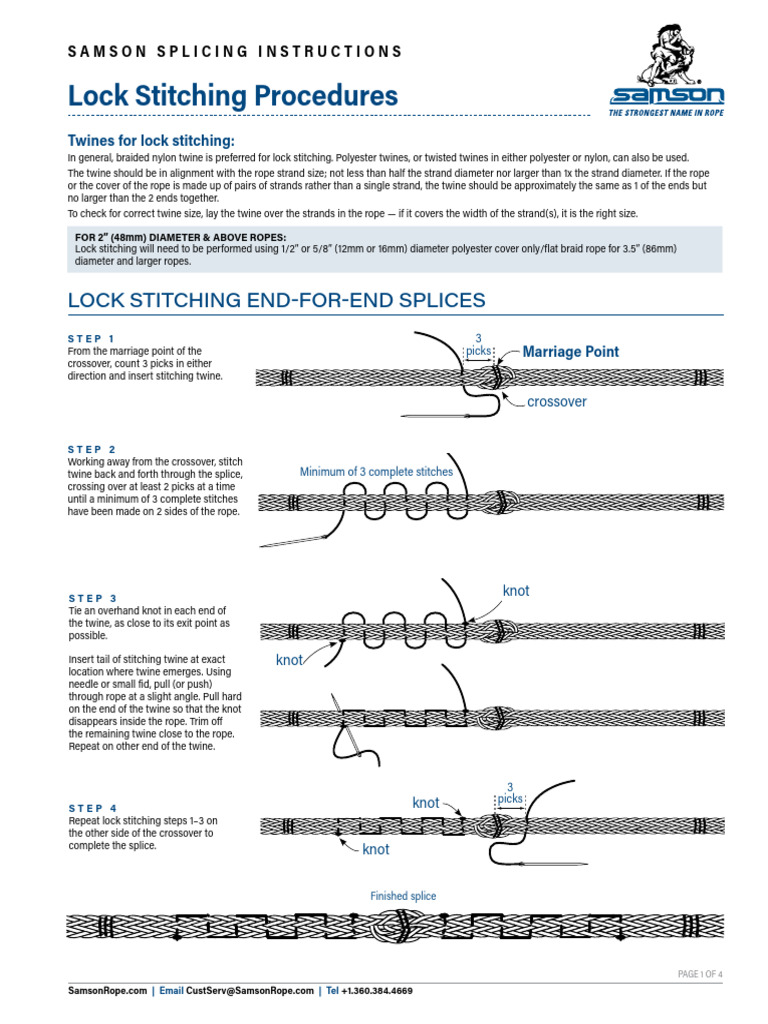 Samson Rope Splicing Instructions | PDF | Rope | Knot