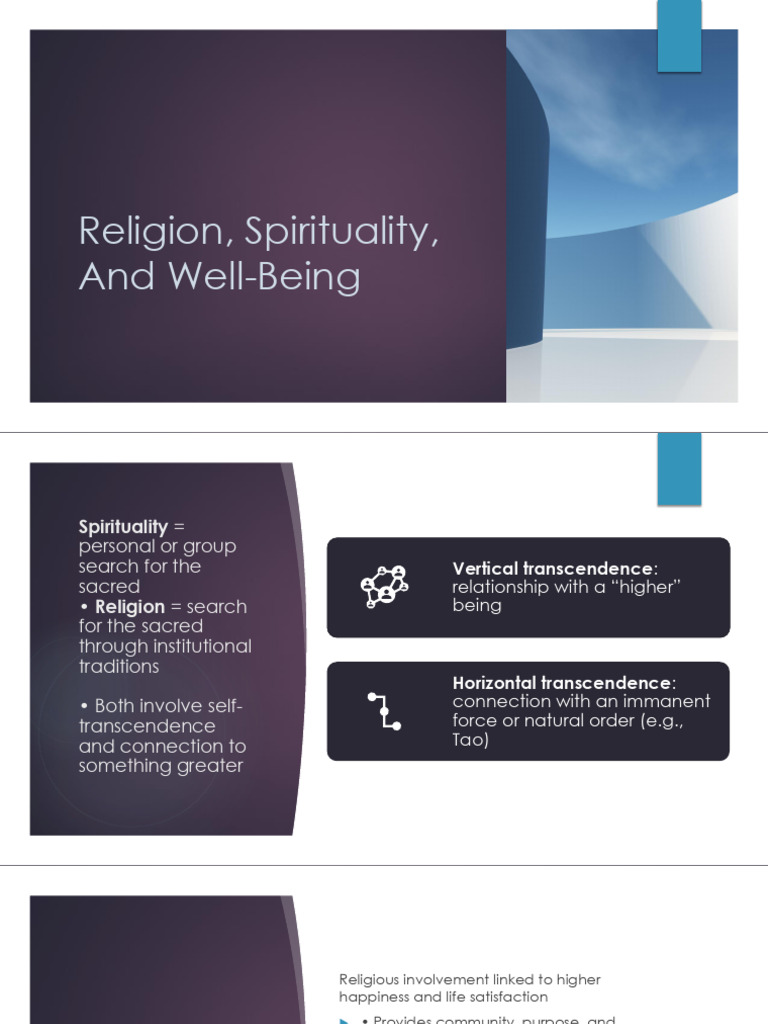 Religion's Impact on Well-Being and Health | PDF | Spirituality ...
