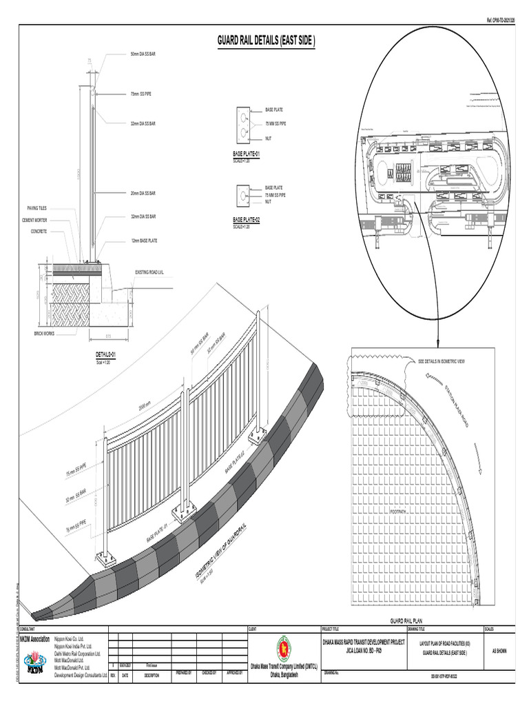 DD S01 STP RDF 00322 - Guardrail Curv Details 2 | PDF | Transport ...
