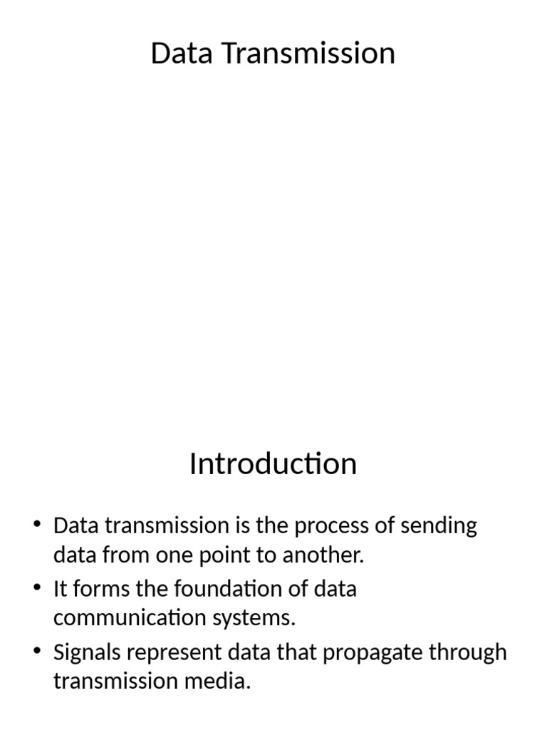 Understanding Data Transmission Basics | PDF | Transmission Medium ...