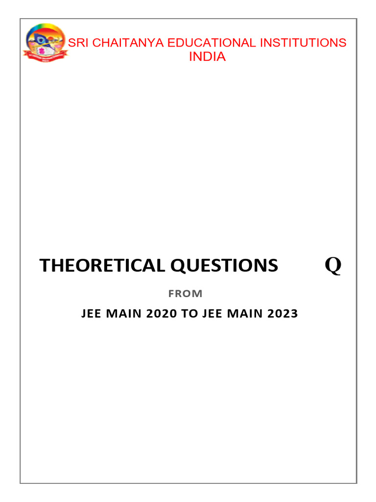 JEE Main Physics Questions 2020-2023 | PDF | Electric Current | Electricity