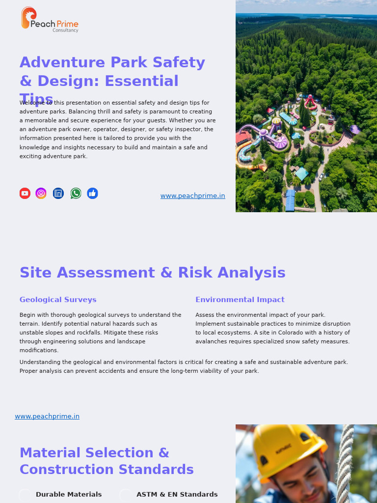 Adventure Park Safety and Design Essential Tips | PDF | Safety | Risk