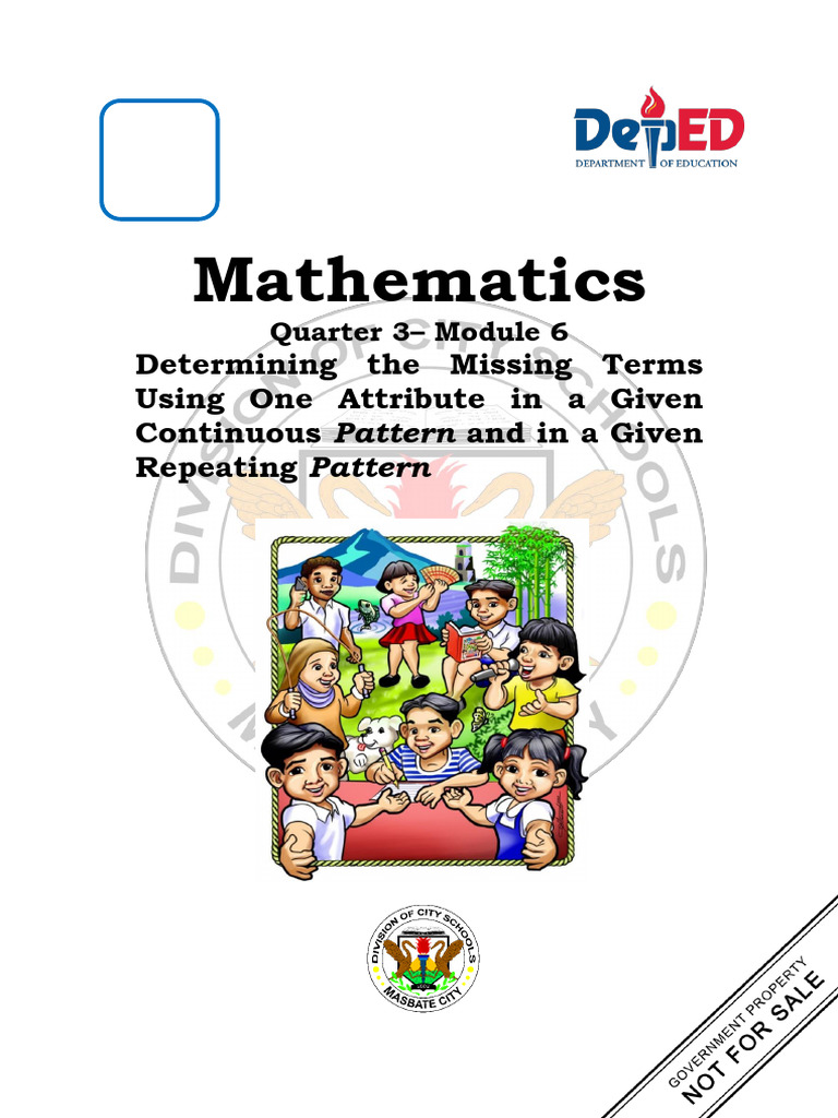 Grade 1 Math: Missing Terms in Patterns | PDF