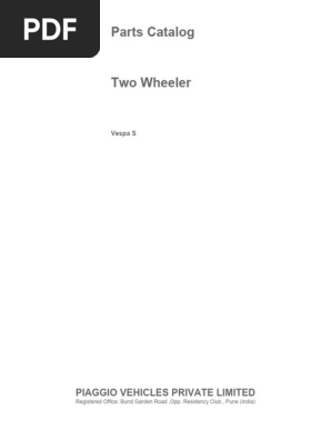 Vespa S Parts Catalog Overview | PDF | Screw | Car Body Styles