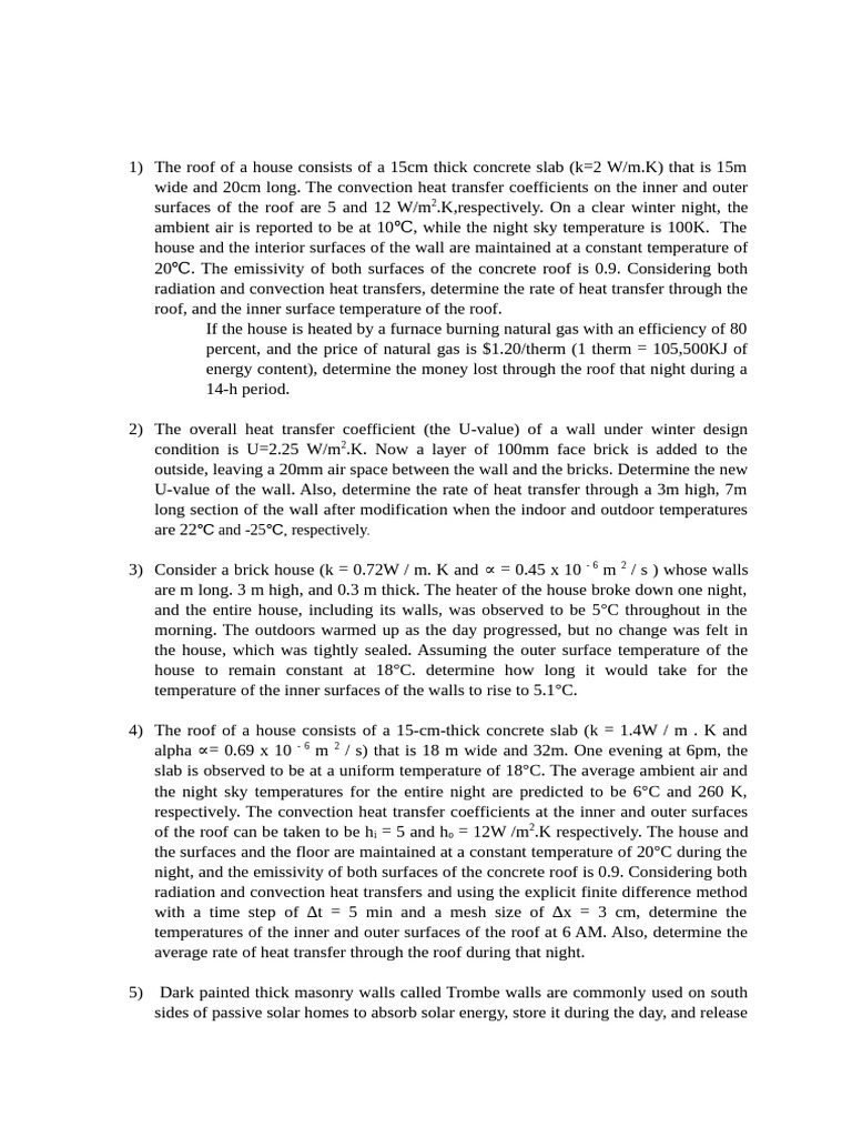 Heat Transfer Analysis in Building Structures | PDF | Heat Transfer | Heat