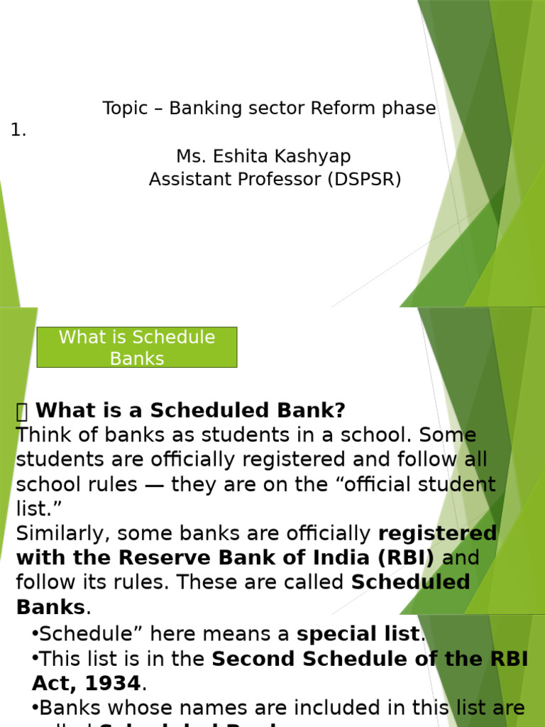 Banking Sector Reform Overview 1991 | PDF | Banks | Reserve Bank Of India