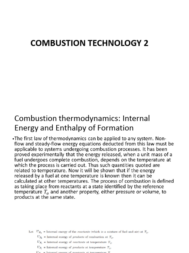 Combustion Technology 2 | PDF | Combustion | Temperature