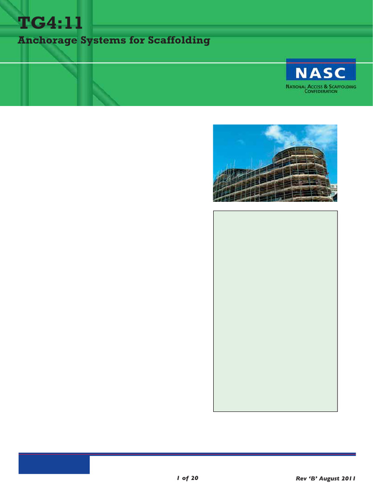 Scaffold Anchor Selection Guide | PDF | Bending | Scaffolding