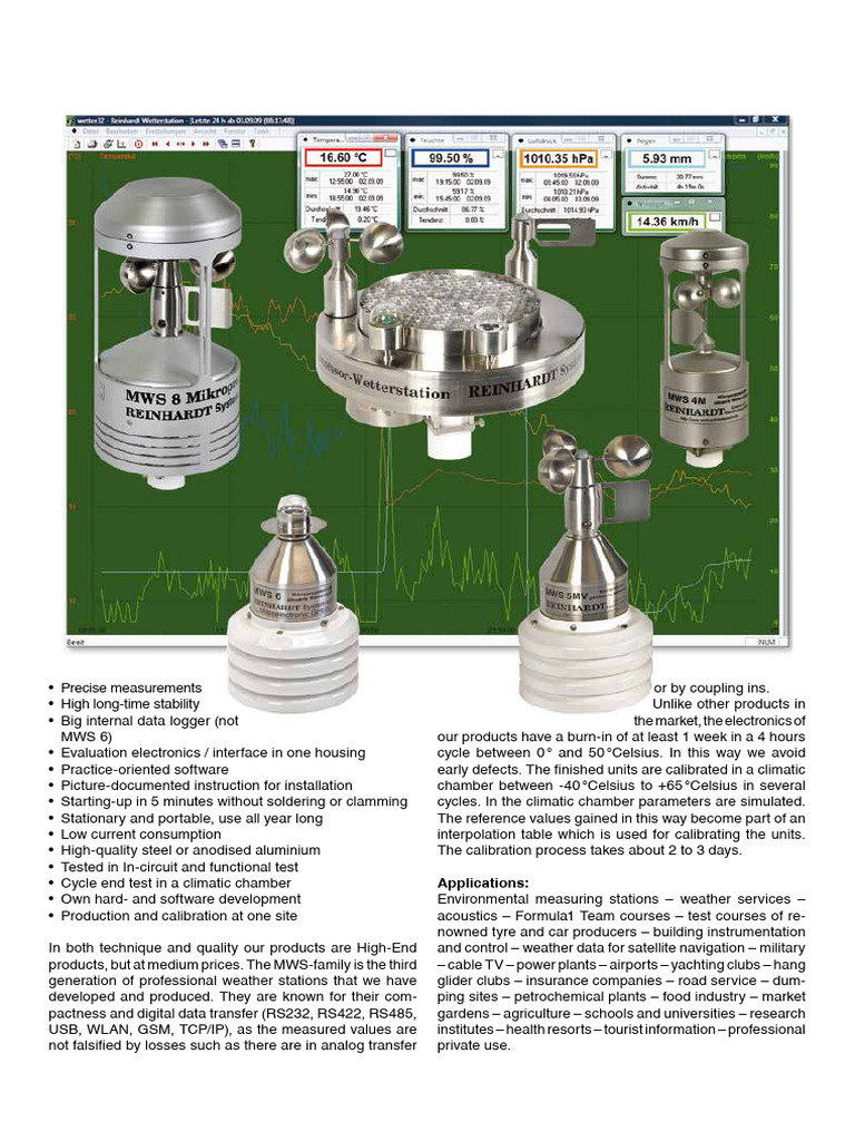 High-End Professional Weather Stations | PDF | Wind Speed | Wound