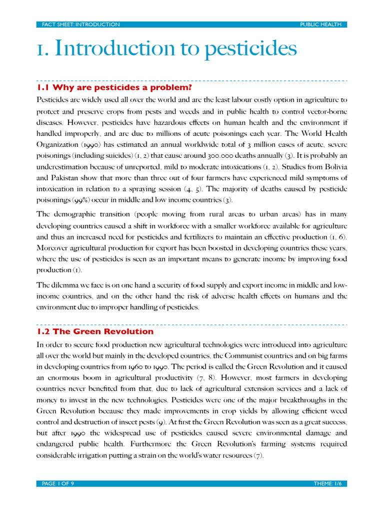 Pesticides: Health Risks and Usage | PDF | Pesticide | Agriculture