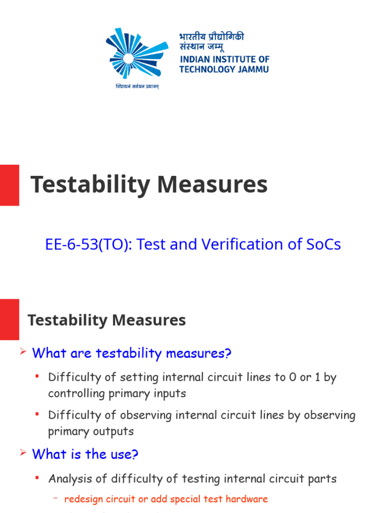 Testability Measures for SoCs Analysis | PDF | Logic Gate | Computer ...