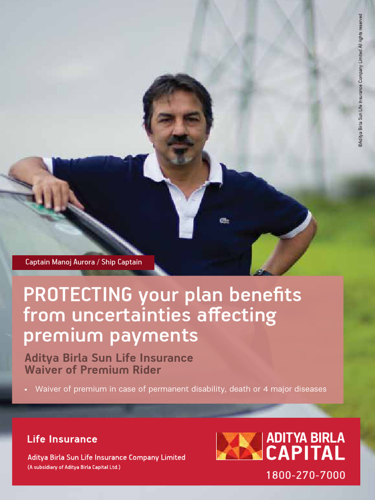 ABSLI Waiver of Premium Rider Linked Leaflet 3c2532c490 | PDF | Cancer ...