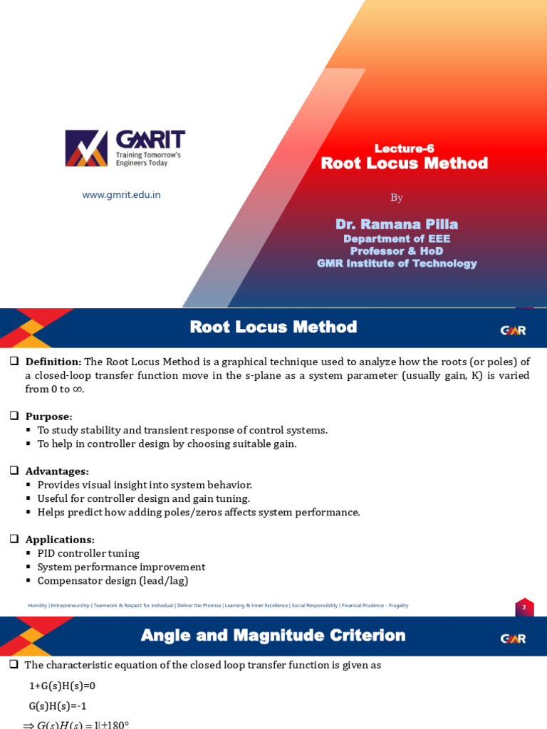 Root Locus Method in Control Systems | PDF | Mathematical Concepts ...