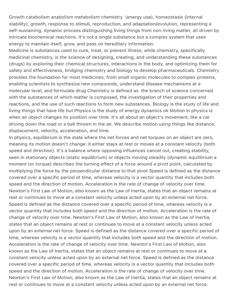 Growth Catabolism Anabolism Metabolism Chemistry (Energy Use ...