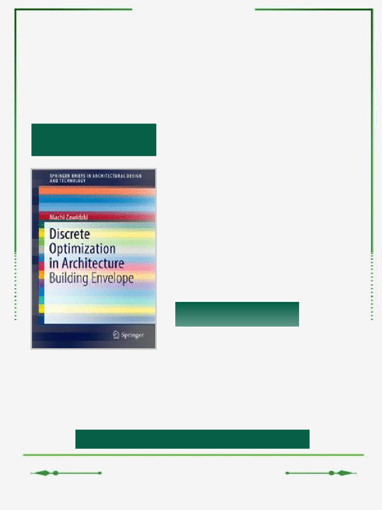 Discrete Optimization in Architecture Building Envelope 1st Edition ...