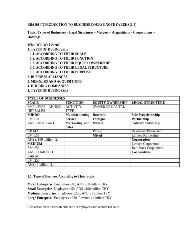 Bba101 Course Note (2-3 Week) | PDF