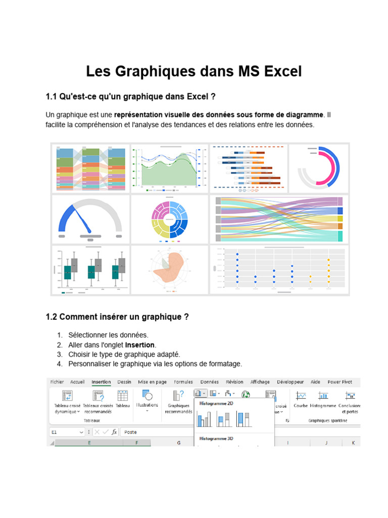 Graphiques Excel : Types et Utilisations | PDF