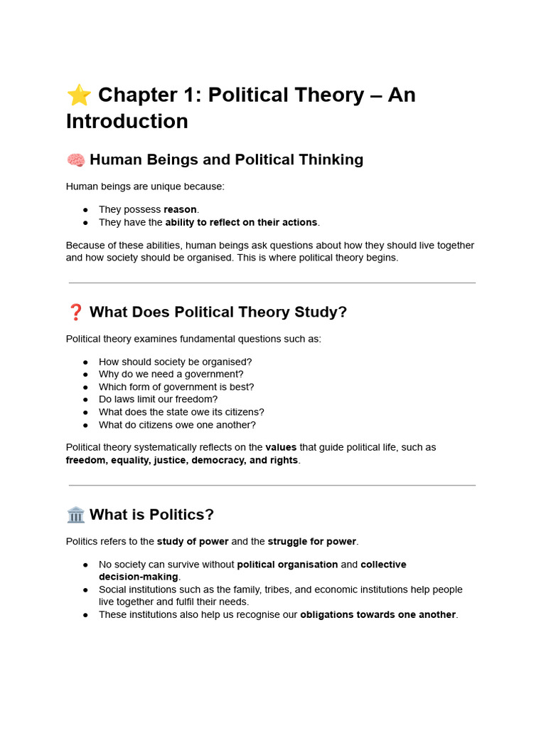 Introduction to Political Theory Concepts | PDF | Political Philosophy ...