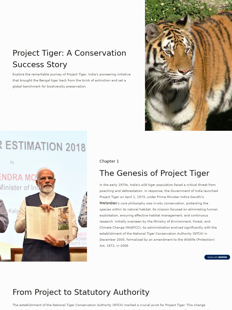 Project Tiger: India's Conservation Triumph | PDF | Conservation ...