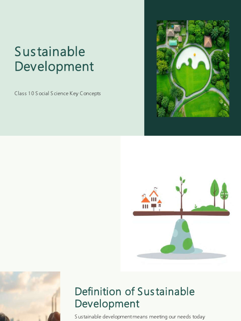 Sustainable Development - Class 10 SST Overview | PDF