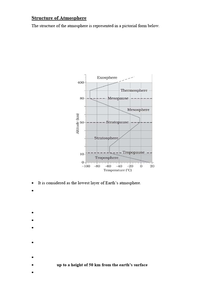 Layers of Earth's Atmosphere Explained | PDF | Atmosphere Of Earth ...