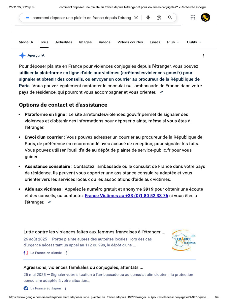 Comment Deposer Une Plainte en France D... Olences Conjugales ...