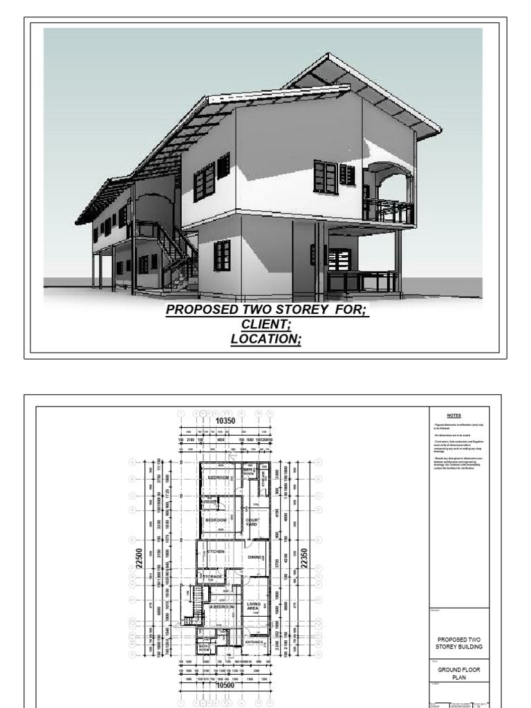 Proposed Two Storey Building Plans | PDF | Home
