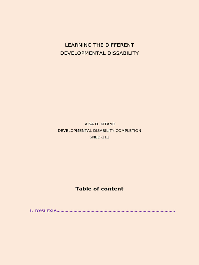 Understanding Developmental Disabilities | PDF | Autism | Asperger Syndrome