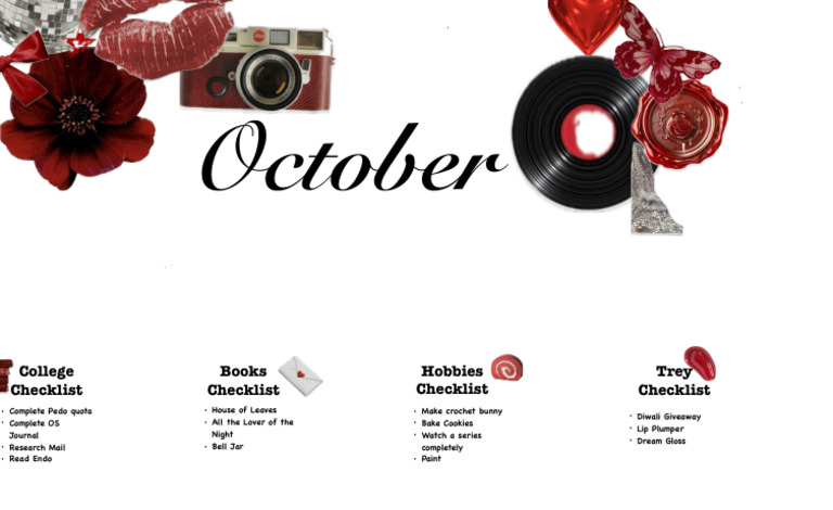 College and Hobbies Checklist | PDF