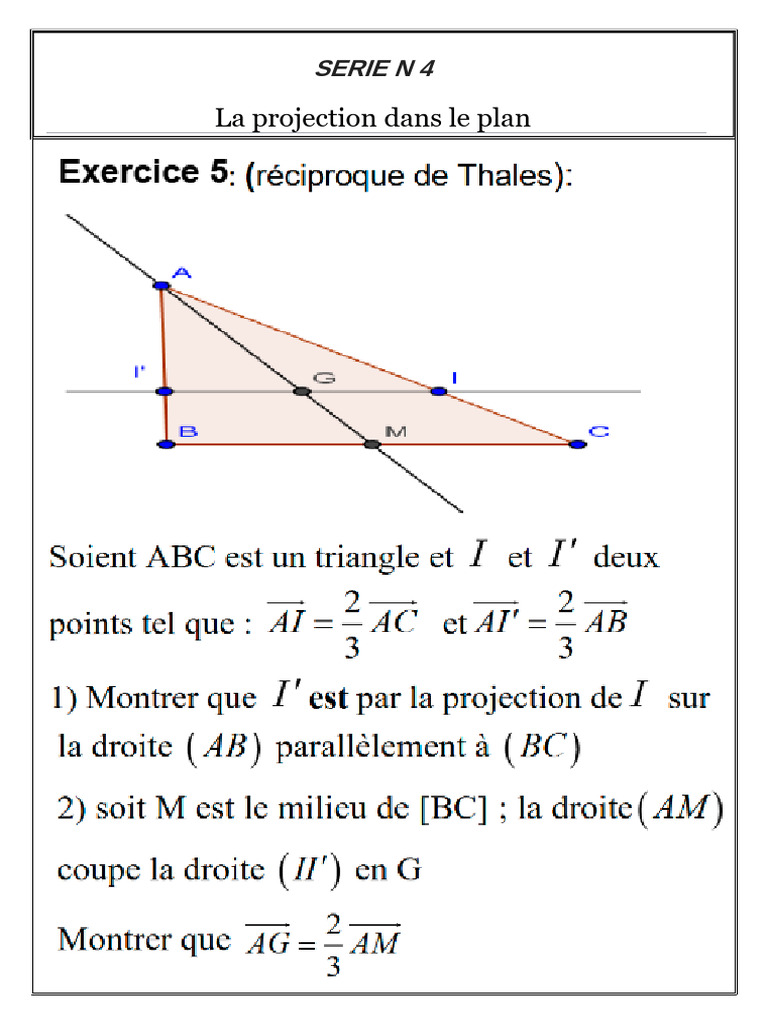 Projections dans un triangle ABC | PDF | Géométrie euclidienne | Géométrie